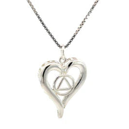 AA Open Heart Sterling Silver Pendant