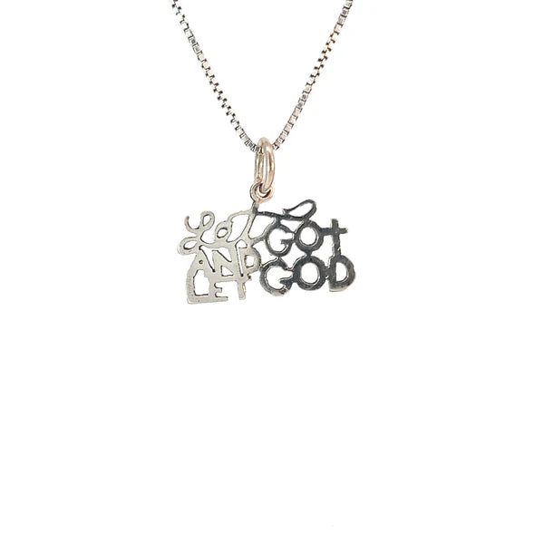 "Let Go And Let God" Sterling Silver Pendant