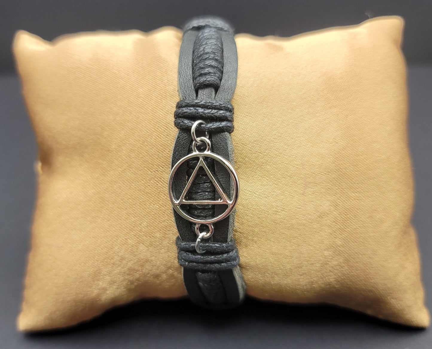 Leather Sobriety Adjustable Bracelets