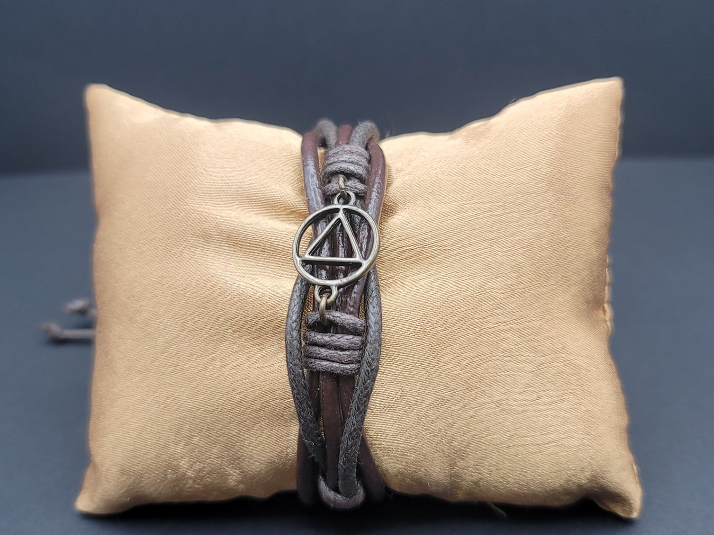 Leather Sobriety Adjustable Bracelets