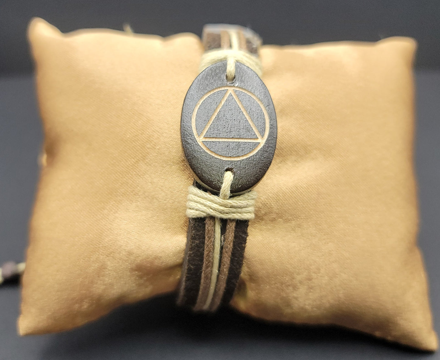 Leather Sobriety Adjustable Bracelets