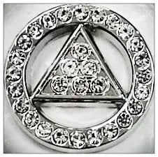 Rhinestone AA Symbol Lapel Pins