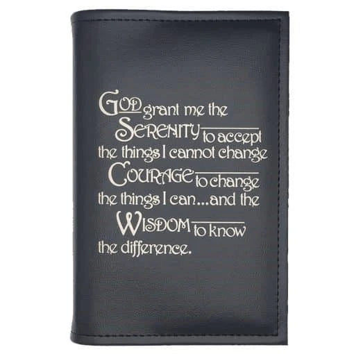 AA Single Book Cover for Hardcover Big Book (Serenity Prayer Only) Multiple Colors
