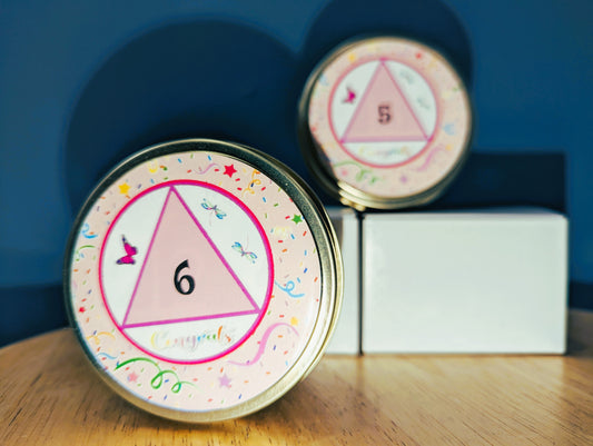 AA Numbered Sobriety Candles