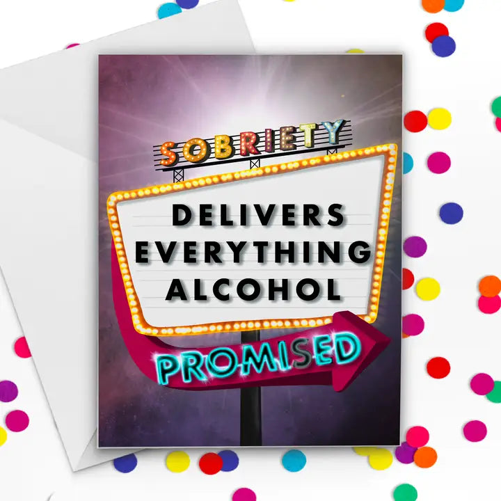 Flashing Lights Sobriety Card