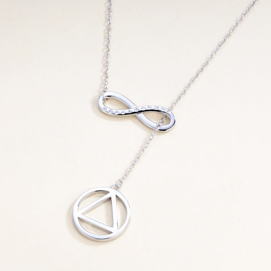 AA Infinity Drop Necklace (925 Sterling Silver)