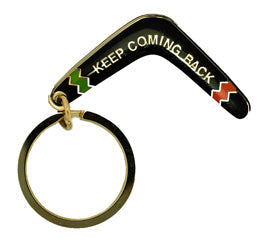 Keep Coming Back Boomerang Keychain