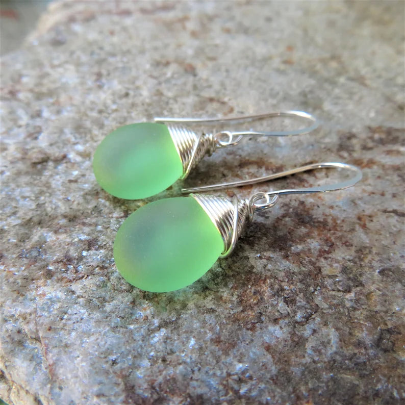 Sea Glass Jewelry Collection - Earrings and Necklaces