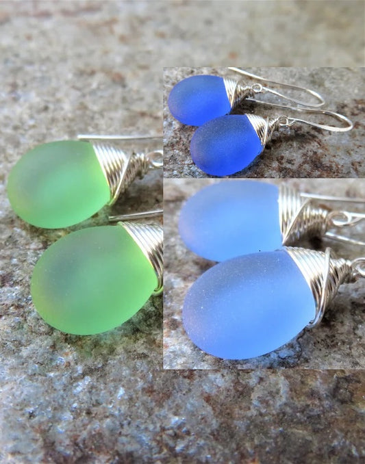Sea Glass Jewelry Collection - Earrings and Necklaces