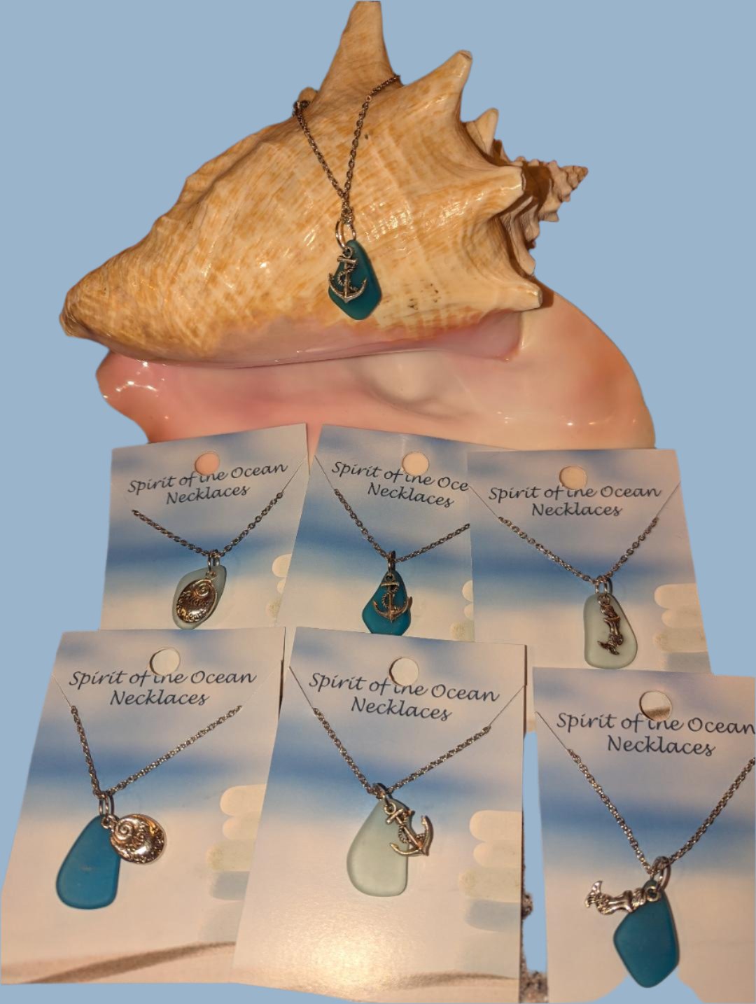 Sea Glass Jewelry Collection - Earrings and Necklaces