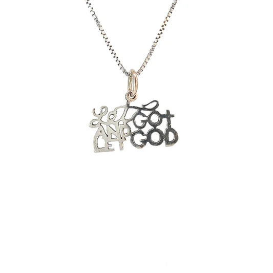 "Let Go And Let God" Sterling Silver Pendant