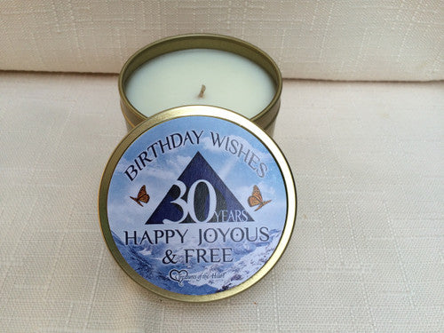 AA Numbered Sobriety Candles